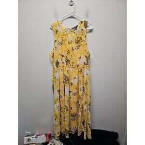 Vera Wang Layered Spring Dress‎ Floral Size Small 100% Polyester Womens XL 2 Pc